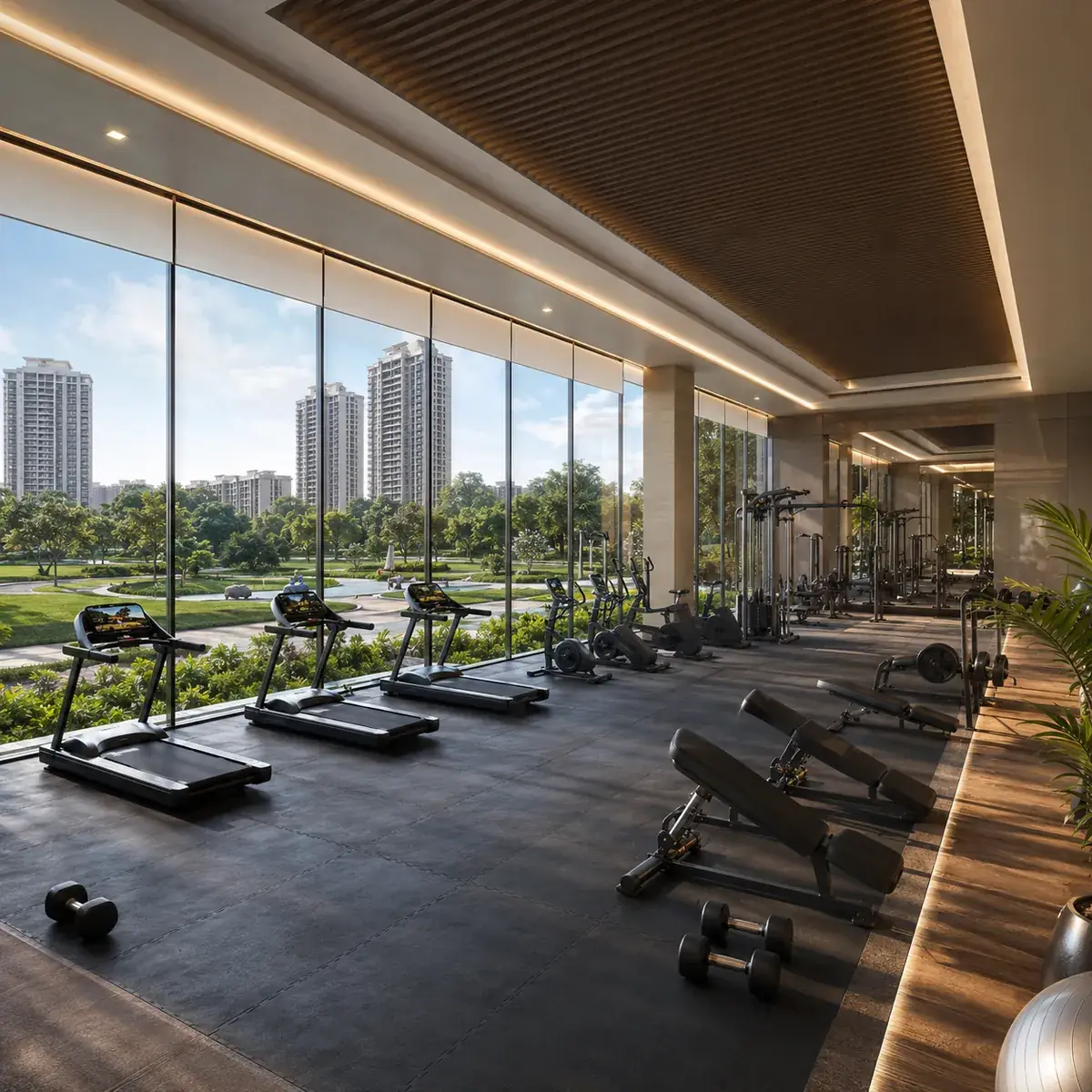 Clubhouse gymnasium at Candeur Kukatpally, Kukatpally, Hyderabad