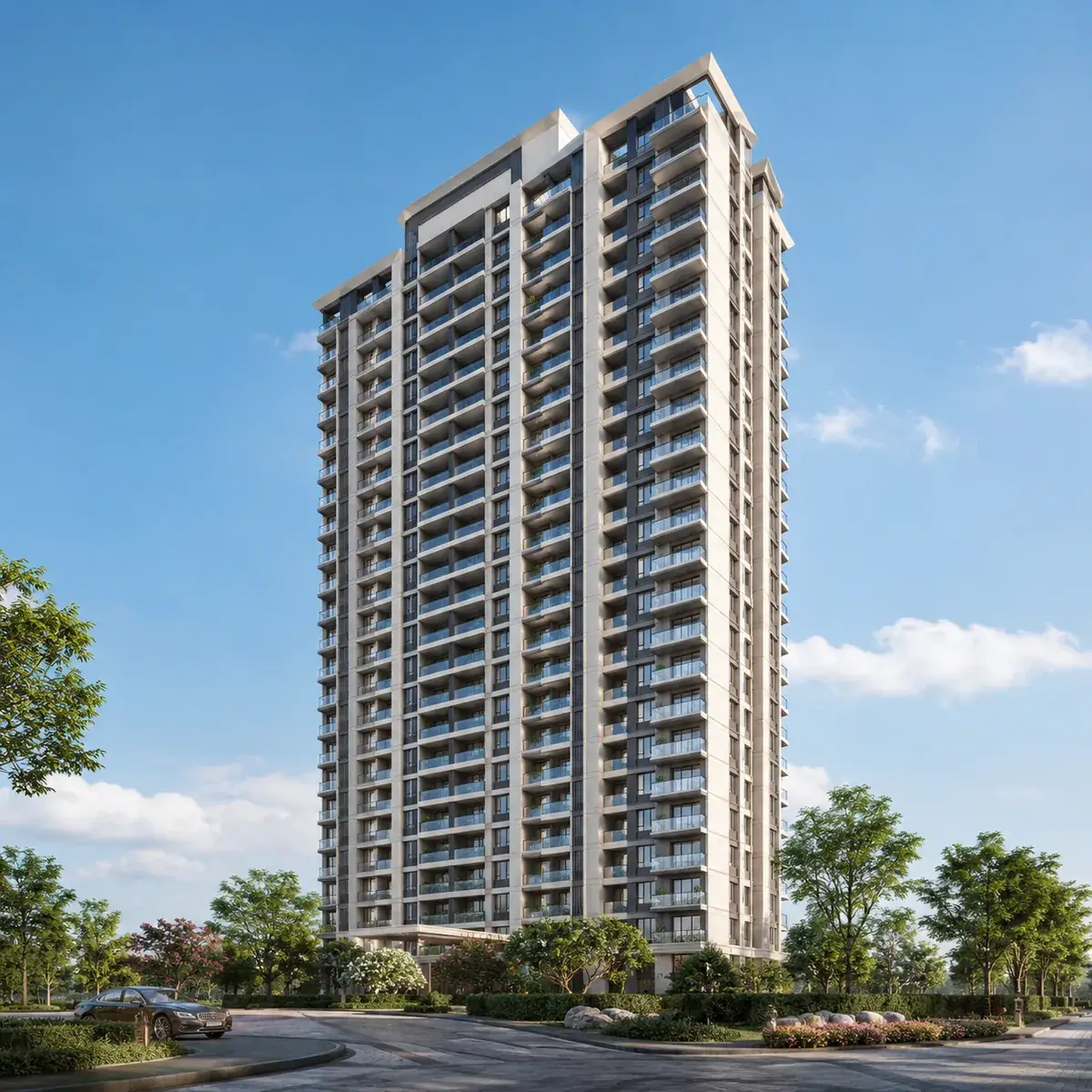 High-rise tower elevation at Candeur Kukatpally, Kukatpally, Hyderabad